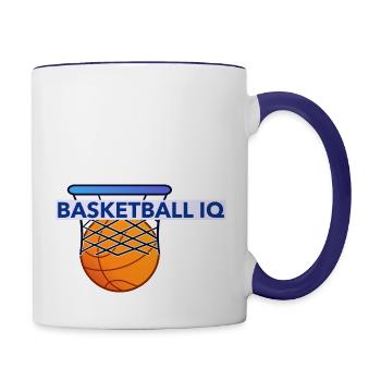 Gorgeous Summertime Basketball IQ - Contrast Coffee Mug - white/cobalt blue - Right