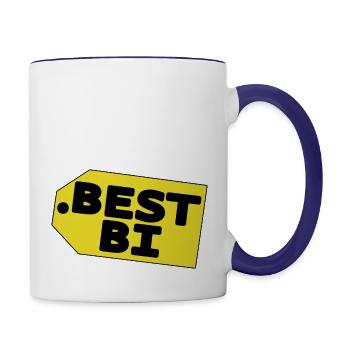 best bi shirt - Contrast Coffee Mug - white/cobalt blue - Right