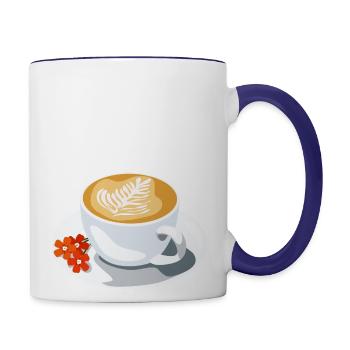 Latte Art - Contrast Coffee Mug - white/cobalt blue - Right