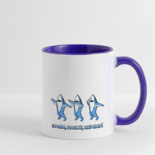 Dancing Sharks - Swim, Dance, Repeat - Contrast Coffee Mug