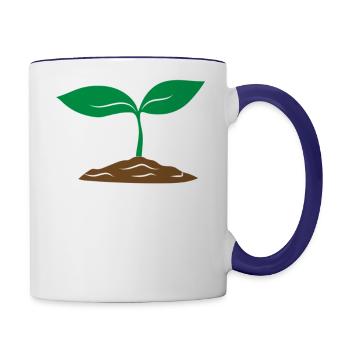 Organic Gardening - Contrast Coffee Mug - white/cobalt blue - Right