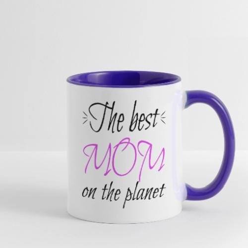 The Best Mom on the Planet - Black Print and Decor - Contrast Coffee Mug