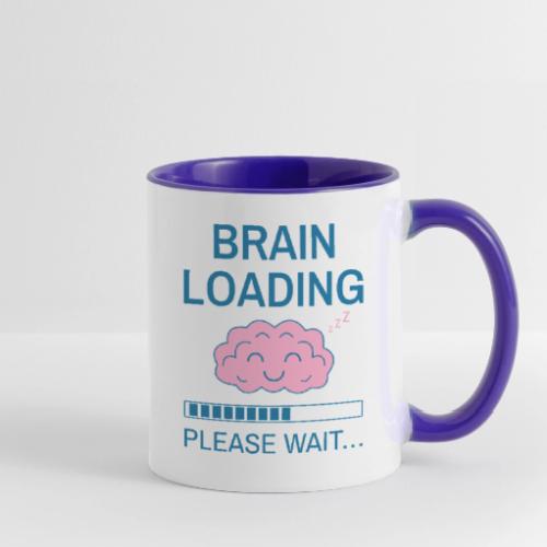 Brain Loading Funny Minimalist Humor - Contrast Coffee Mug