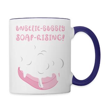 Soap Maker Soap Saponification Soap Making Bubbles - Contrast Coffee Mug - white/cobalt blue - Right