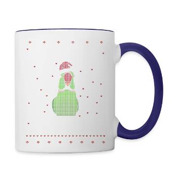 He Sees You When You re Eating He Knows When You - Contrast Coffee Mug - white/cobalt blue - Right