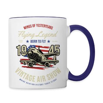 [And store] - FLYING LEGEND - Contrast Coffee Mug - white/cobalt blue - Right