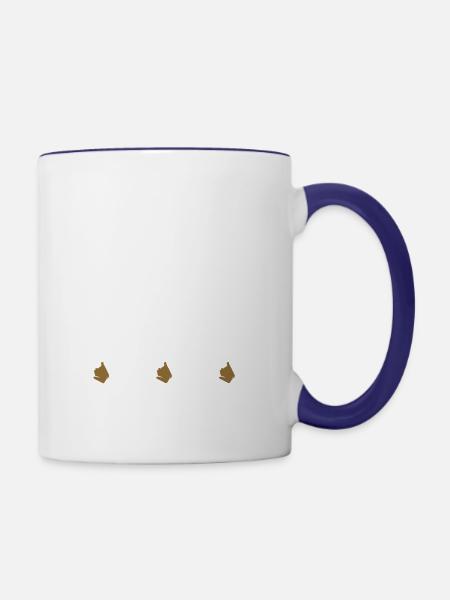 bro bro bro - Contrast Coffee Mug - white/cobalt blue