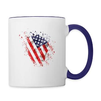 Puerto Rico Is Not A Floating Island of Garbage - Contrast Coffee Mug - white/cobalt blue - Right