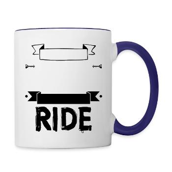 Every Mile IS my Destination - Contrast Coffee Mug - white/cobalt blue - Right