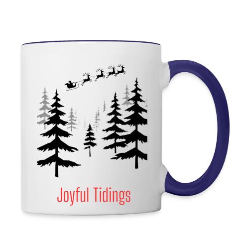 Joyful Tidings Christmas T-Shirt - Contrast Coffee Mug