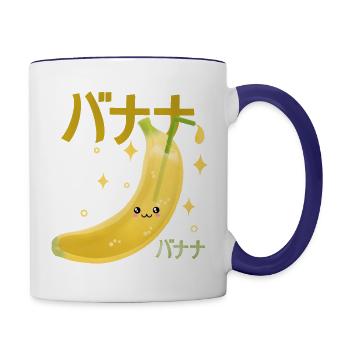 Banana Juice - Contrast Coffee Mug - white/cobalt blue - Right