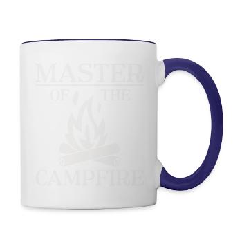 Master Of The Campfire - Contrast Coffee Mug - white/cobalt blue - Right