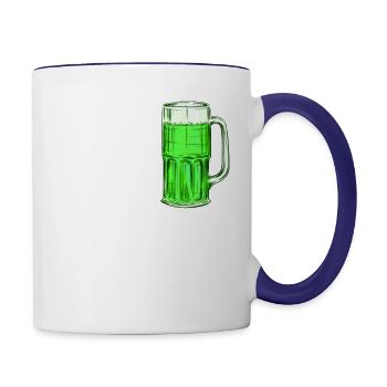 Love Green Beer - Contrast Coffee Mug - white/cobalt blue - Right