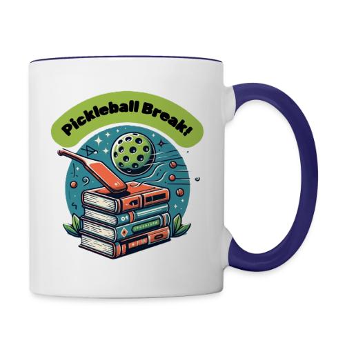 Books? Nah, Let's Play Pickleball - Contrast Coffee Mug