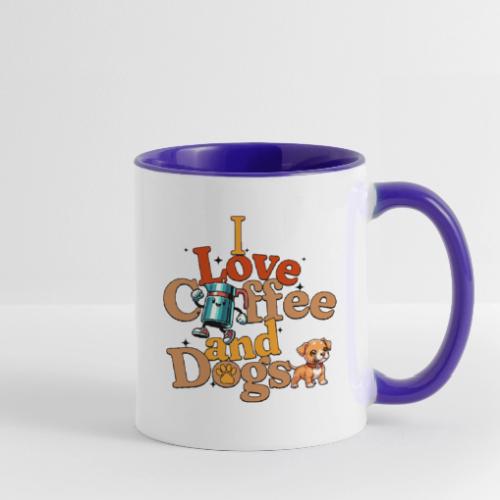 I Love Coffee and Dogs - Pit Bull Puppy Edition - Contrast Coffee Mug