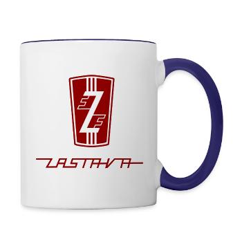 Zastava Classic Logo - Contrast Coffee Mug - white/cobalt blue - Right