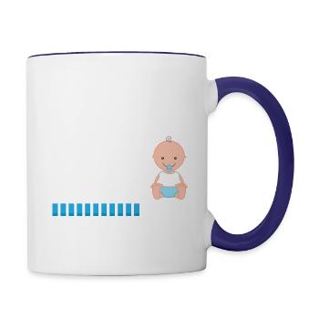 Papa 2023 Papa En Cours - Contrast Coffee Mug - white/cobalt blue - Right