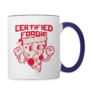Certified Foodie - Contrast Coffee Mug - white/cobalt blue - Right