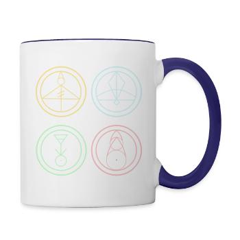 The owl house glyphs - Contrast Coffee Mug - white/cobalt blue - Right