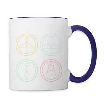 The owl house glyphs - Contrast Coffee Mug - white/cobalt blue - Right