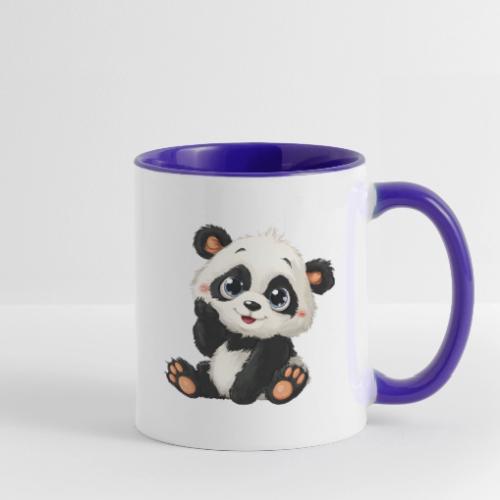 Blushing Baby Panda - Contrast Coffee Mug