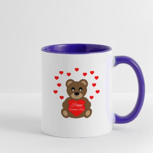 Sweet Bear Heart Mug - Cuddly Animal Coffee Cup - Contrast Coffee Mug