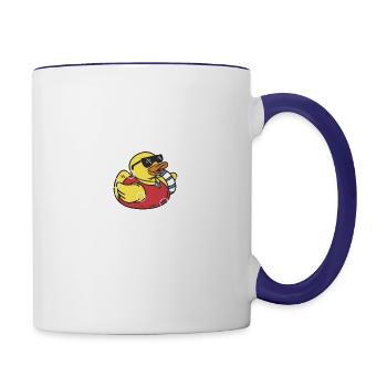 Rubber Duckie Crew Tee - Contrast Coffee Mug - white/cobalt blue - Right