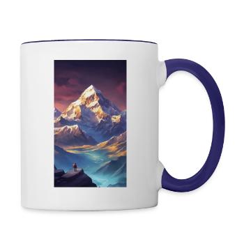 EVEREST CHAMPION - Contrast Coffee Mug - white/cobalt blue - Right