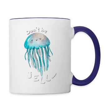 Don't Be Jelly - Contrast Coffee Mug - white/cobalt blue - Right
