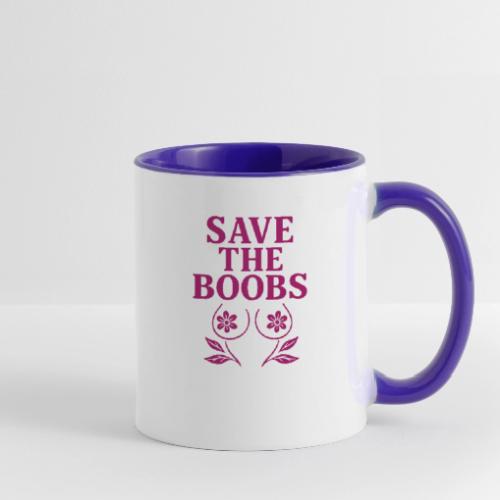 Save the boobs! - Contrast Coffee Mug
