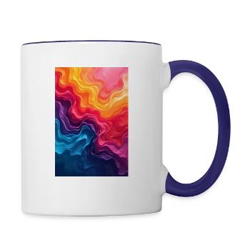Mix colour for summer - Contrast Coffee Mug - white/cobalt blue - Right