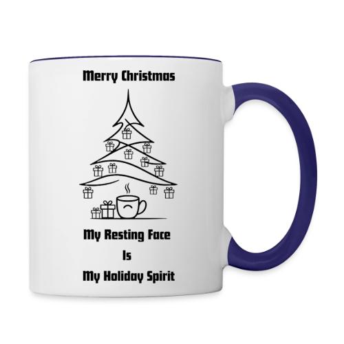 My Resting Face Is My Christmas Spirit T-Shirt - Contrast Coffee Mug