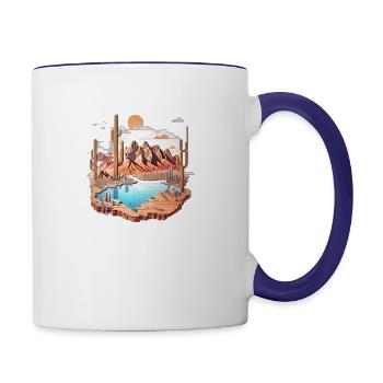 beauty of nature - Contrast Coffee Mug - white/cobalt blue - Right