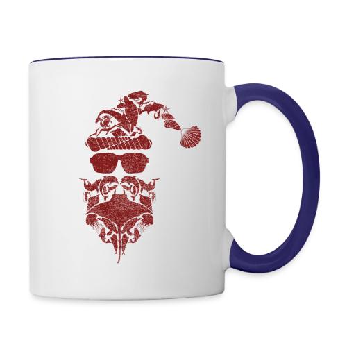 Red Coastal Inspired Santa Claus - Contrast Coffee Mug