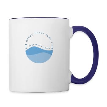 Surf With Passion Great Lakes - Contrast Coffee Mug - white/cobalt blue - Right