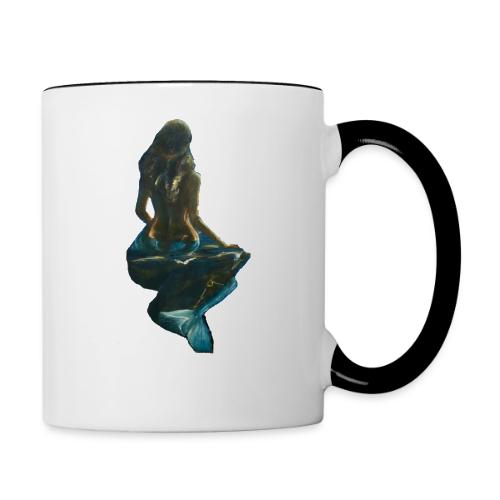 Midnight Mermaid on a rock - Contrast Coffee Mug
