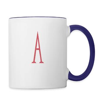 Alpha and Omega Revelation 22 - Contrast Coffee Mug - white/cobalt blue - Right