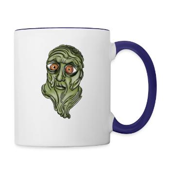 Wax & Wayne - Contrast Coffee Mug - white/cobalt blue - Right