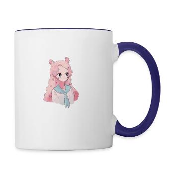 A beautiful picture for you girls - Contrast Coffee Mug - white/cobalt blue - Right