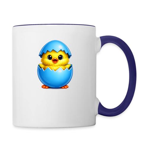 Easter Chick Blue - Contrast Coffee Mug