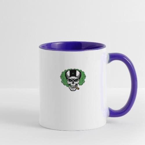 skull smoke cloud 2 - Contrast Coffee Mug