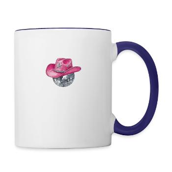 Music bomb - Contrast Coffee Mug - white/cobalt blue - Right