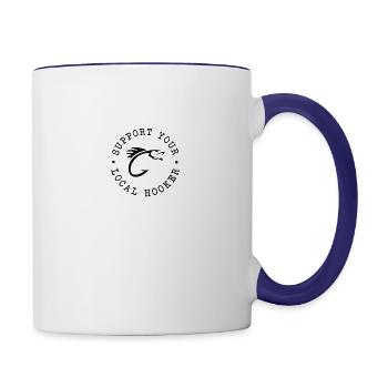 Support Your Local Hooker - Contrast Coffee Mug - white/cobalt blue - Right