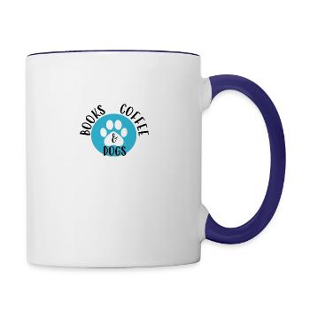 Books Coffee Dogs 2 - Contrast Coffee Mug - white/cobalt blue - Right