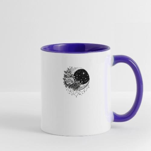 Crescent Moon Floral - Contrast Coffee Mug