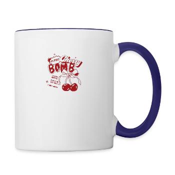 Cherry bomb - Contrast Coffee Mug - white/cobalt blue - Right