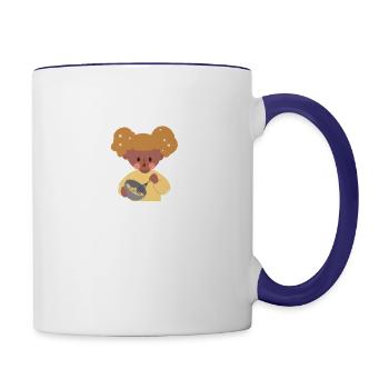 46 - Contrast Coffee Mug - white/cobalt blue - Right