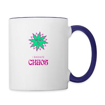 RADIATE CHAOS - Contrast Coffee Mug - white/cobalt blue - Right