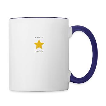 Little Little twinkle star - Contrast Coffee Mug - white/cobalt blue - Right