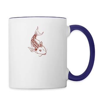 Fish1671210099140 - Contrast Coffee Mug - white/cobalt blue - Right